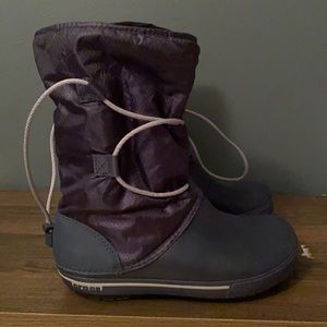 Crocs Women Rubber Rain Boot Blue Size W 6